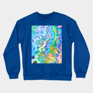 Pastel abstract acrylic pour Crewneck Sweatshirt